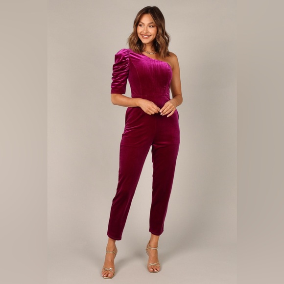 Petal & Pup Pants - Like New!! Petal&Pup Raspberry One Shoulder Jumpsuit